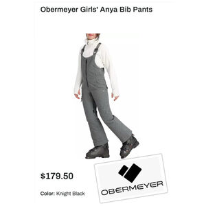 Obermeyer Anya Kids SM size 8 Bib Ski Snowboard Performance Pants like NEW